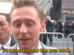 ibong-adarna:  for—asgard:  Is it just me, or would anyone else much rather receive a kiss on the hand from Tom, rather than a photo with him?, im melting just thinking about it!  Tom Hiddleston being asked by a fan if he could give her a hug… He
