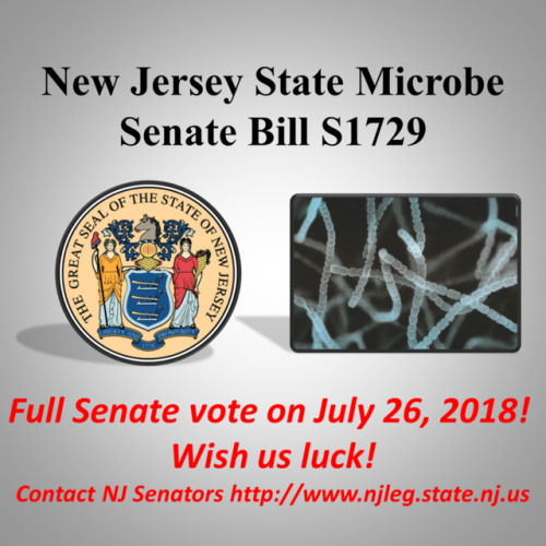 New Jersey State Microbe The legislation to establish an official microbe for New Jersey is set for 