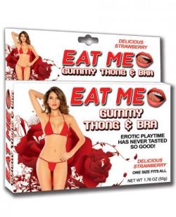 Eat Me Gummy Thong &Amp;Amp; Bra Strawberry
