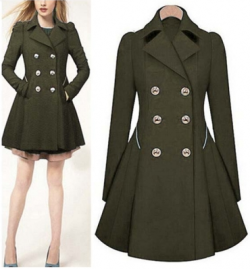 Ohsointensecandy: Fashion Oversize Tops (Size S-4Xl) Double Breasted Trench Coat