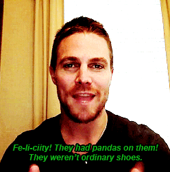 ohmygettingcrazy:    Team Flarrow Diaries: “Comic Books &amp; Pandas Shoes”
