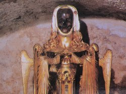 therurrjurr:  The skull of the Magdalene at St Maximin in France 