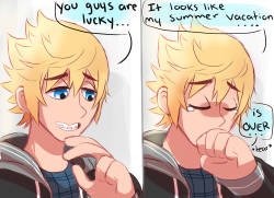 Lazychocobo:  Ven: *Yawns*…I Have To Go Soon Too So-….Roxas: Aw…Prompto: A