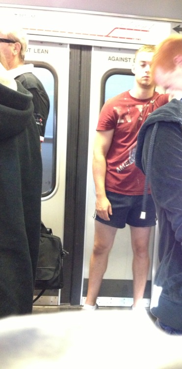 visiblepenisline:  IRISH HOTTIE BULGING on train in Boston 1