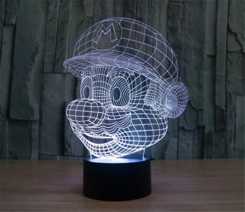 retrogamingblog: Wireframe Mario Lamp made by SmartEra