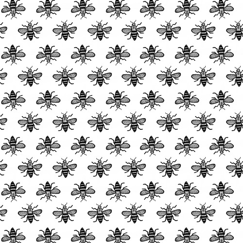 Manchester worker bees - background pattern for a zine.