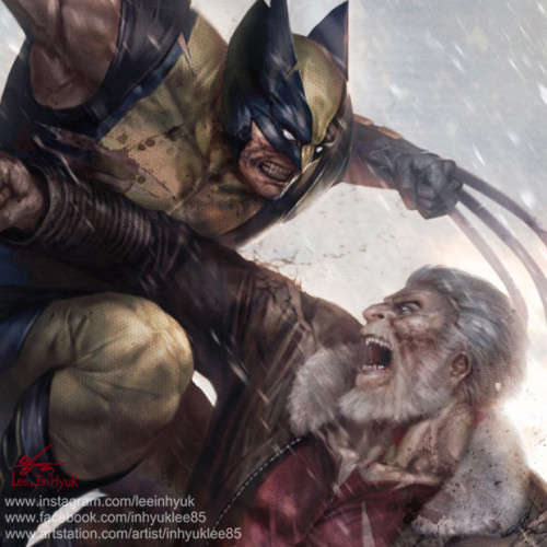 XXX cyberclays:   Wolverine vs Old man Logan photo