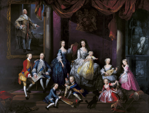 history-of-fashion:1751 George Knapton - The Family of Frederick, Prince of Wales