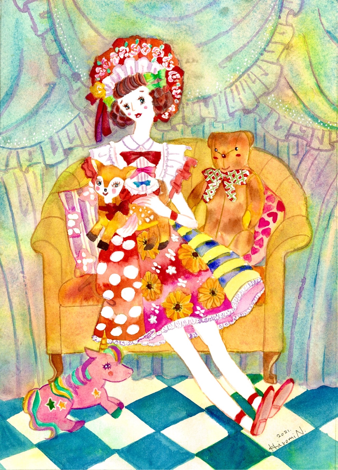 Ohontokinika 藤のとばり 年制作 コピック アルコールマーカー ヴィフアール水彩紙細目 Ohontokinika 藤のとばり 年制作 コピック アルコールマーカー ヴィフアール水彩紙細目