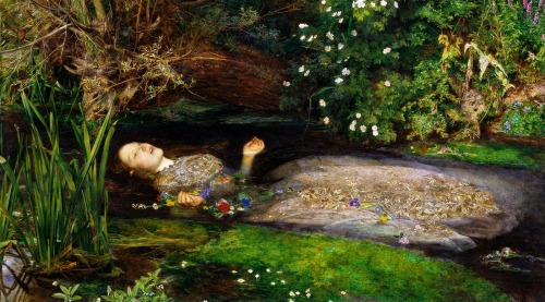 Ophelia by John Everett Millais, c. 1850.