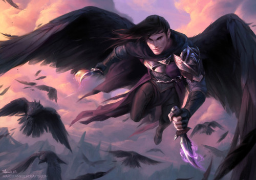 swallowtailed: we-are-rogue: Champion of the Raven Queen by Marcela Medeiros Vax has always been a v