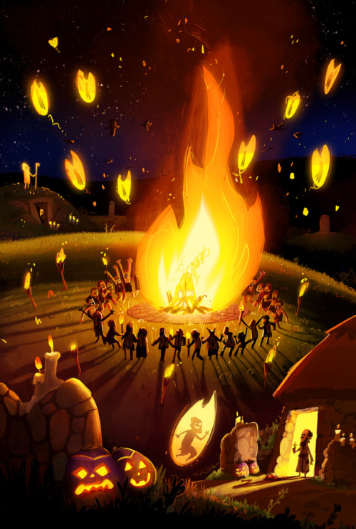 irelandsancienteast: Happy Halloween! (art by tumblr artist Pablo Mayer)Did you know the festival of