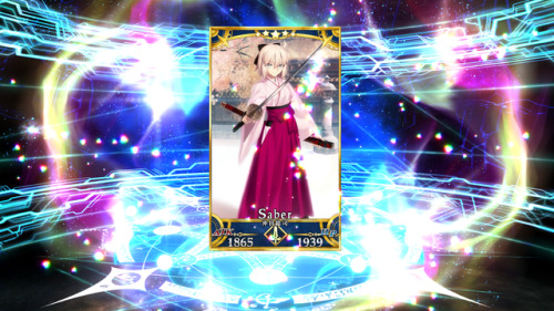moedredpendragon:Yes….YES!!!!!!!! I GOT OKITA SOUJI!!!!!!