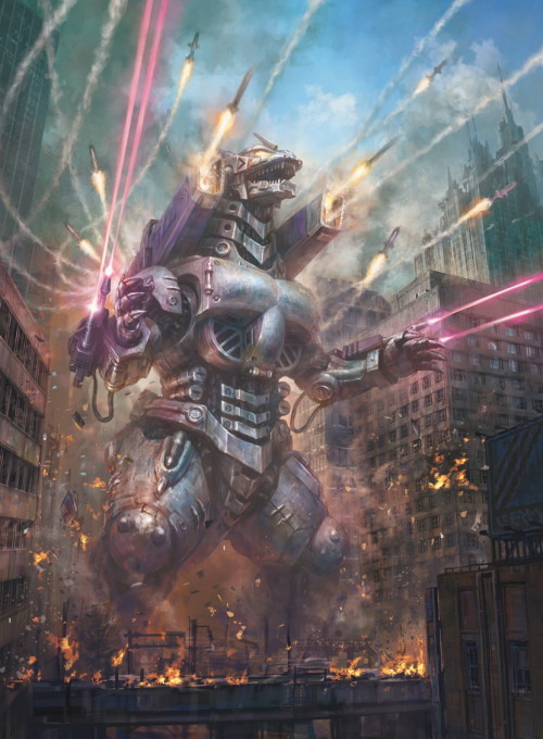 squeer-enix: Magic is doing a crossover with Godzilla and the art is so juicyyyyy !! (source)
