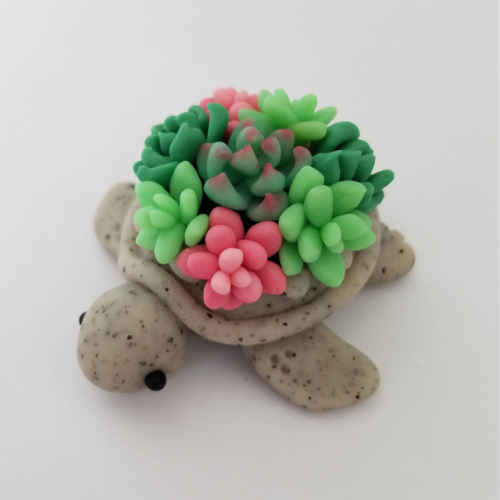 sosuperawesome:Succulent Turtles by Claybie Charms on Instagram, Etsy Restock Saturday July 29th @ 8