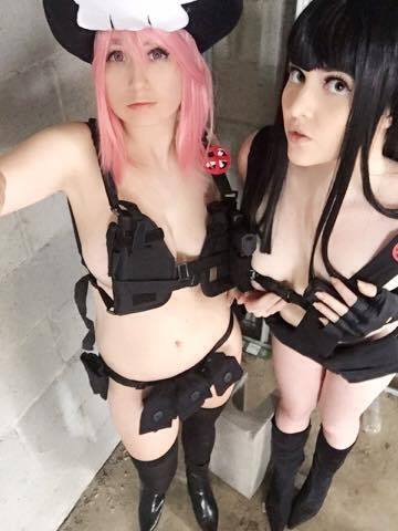 nsfwfoxyden:  Have some selfies of me and @usatame as Nudist Beach Nonon and Satsuki