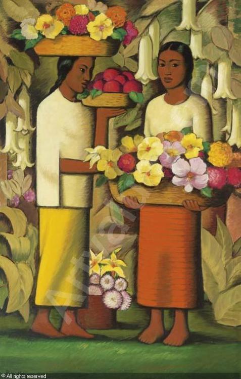 Women with Flowers by Alfredo Ramos Martinez