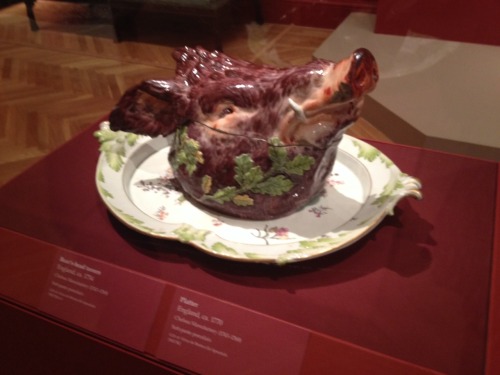 I hope it&rsquo;s full of deli meat! Boar&rsquo;s head tureen, English 18th century, legion 
