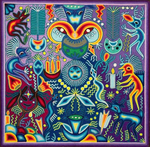 magictransistor: Huichol yarn paintings. 20th-21st century.