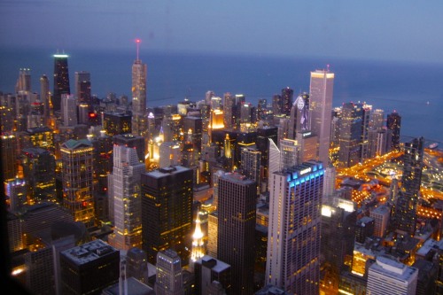 View from the top of the Sears Tower.