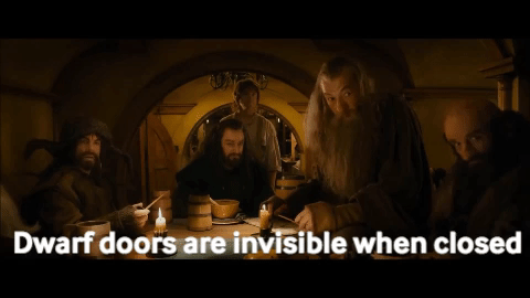 The Hobbit quotes the Trilogy (part 1/?)Gimli says the line outside the walls of Moria in FotR, Gand