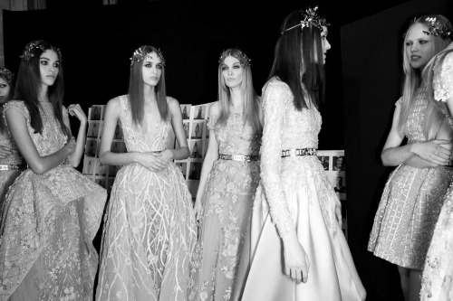 le-monde-sans-couleur:Backstage at Zuhair Murad Haute Couture S/S 2016