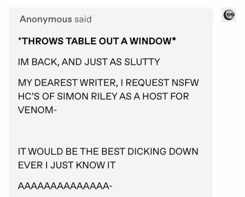 Venom!Simon NSFW Hcs 