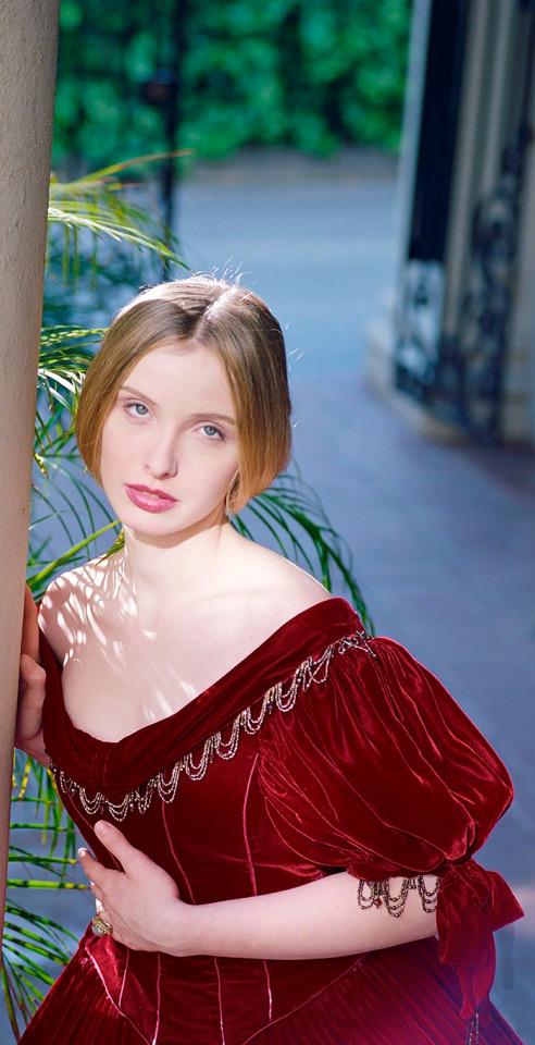 Julie Delpy photographed by Yann Gamblin at the Château Marmont Hotel in Los Angeles. 1995.