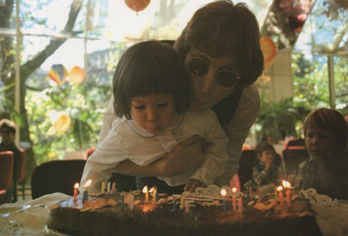 lennonfantasy:John’s 38th and Sean’s 3rd Birthday, Tavern on the Green, 1978 Photos by Nishi F. Sa