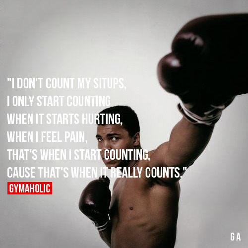 gymaaholic:  I Don’t Count My Situps I only start counting when it starts hurting,