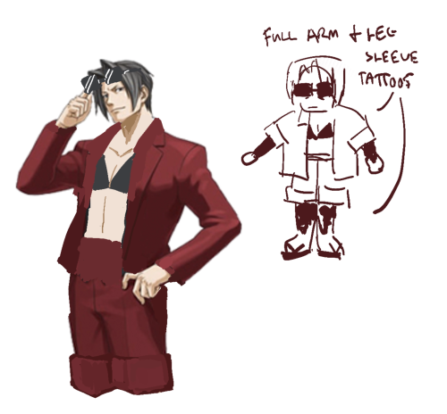 Wanted To Doodle This Version Of Miles Edgeworth That My Friend @nkukubean Saw In A Dream (the Doodle
