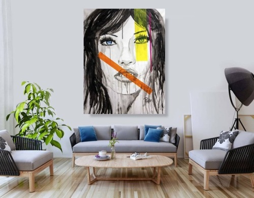 Untitled Girl Portrait 90x70cm Ready to Hang World Wide Shipping Art Certification included Shopify 