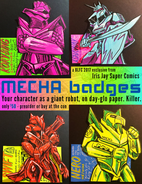 Who’s ready to be a GIGANTIC FIGHTING ROBOT? YOU ARE, OBVIOUSLY. Announcing our con-exclusive badge 