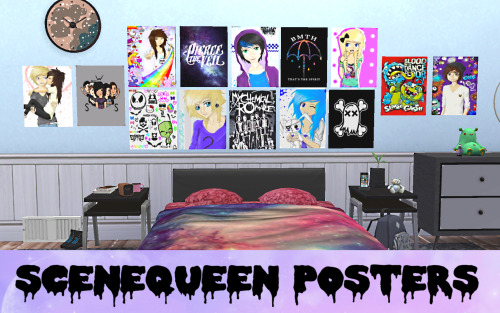 14 Swatches of scenequeen (and king) posters, i might upload another set if people don’t find 