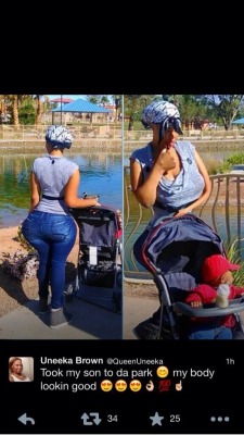 thetallblacknerd:  brispyedges:  It looks like she fused with the damn stroller, trying to lure in a father for that kid.  Look like she about use Kamui 