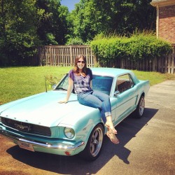 oliviachampaign:  The new addition😍 baby blue 1965 mustang coupe. #newcar #mustang #vintage