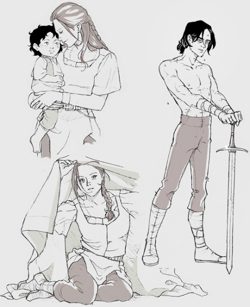 marthajefferson:
ASOIAF AU: Arthur Dayne wasn’t killed and Lyanna survived childbirth. They fled to Essos with little Jon where he was raised as Arthur’s son. (original idea for the au)
“I am not his father.”“You are his father in every sense of the word.”“Except one…”“The least important one.”
fanart by me / bigger version here #arthur x lyanna #AMAZING
