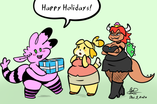 Did you know that Isabelle and Bowsette are a couple? A holiday gift, part one