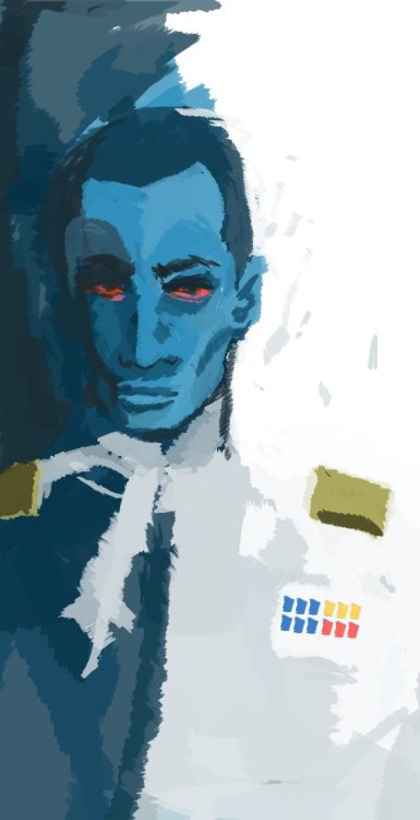 Grand Admiral Thrawn and 1 Ahsoka contemplating her master’s behaviour.