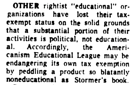 The Americanism Educational League’s Freedom Center was a John Birch Society bookstore inside Knott’