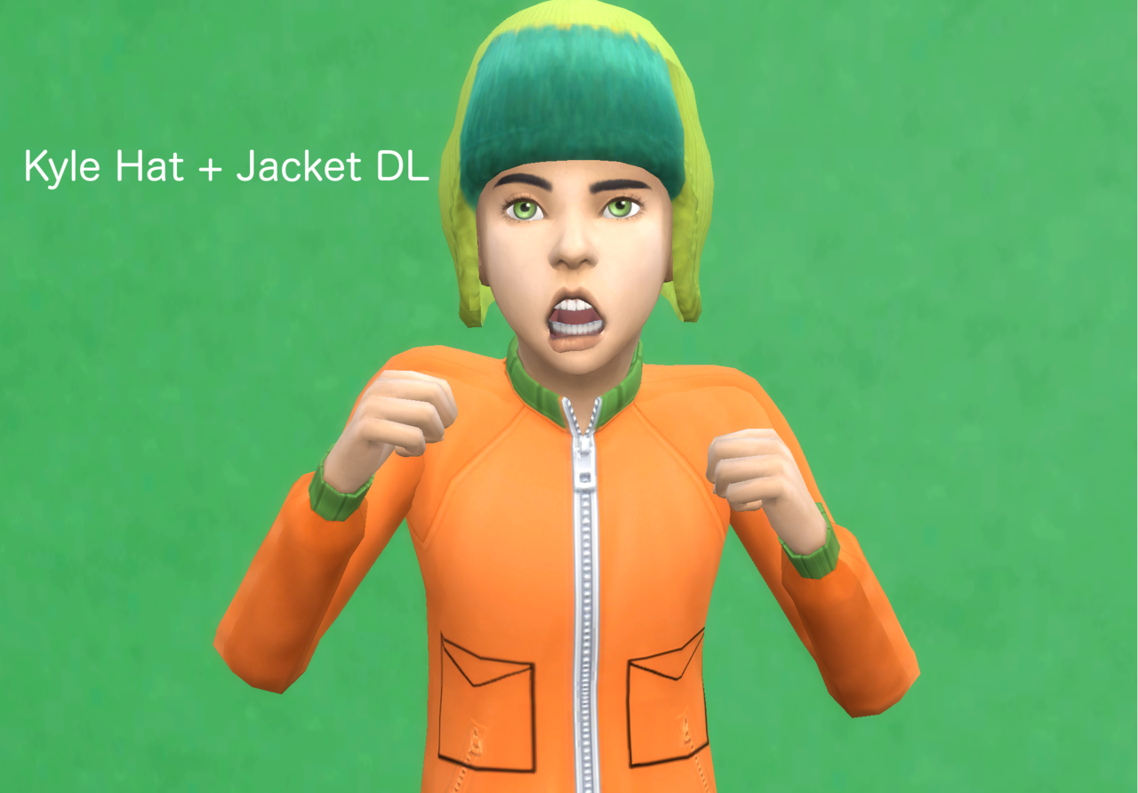 jmsouthparksims: Kyle's Hat and Jacket recolors