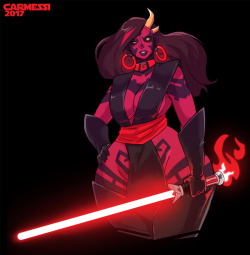 carmessi:@shonuff44 it’s making a lineup of ocs as a sith lords and this was my entry, enjoy =D! O oO &lt;3 &lt;3 &lt;3 &lt;3