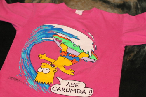 fuckyeah1990s:  check out this sick bart simpson t-shirt i scored today… its super tiny though… 