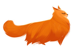 dailycatdrawings:  431: Fluffy Orange Cat