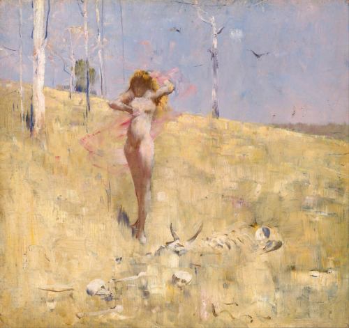 artiebagagli:  Arthur Streeton - The Spirit of the Drought (1895)