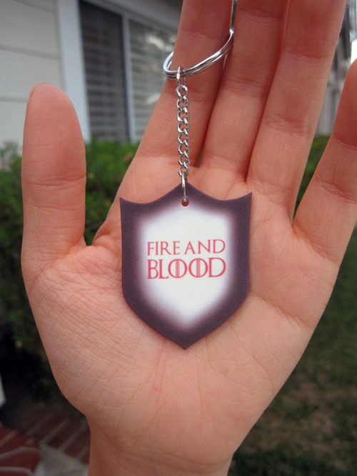 GAME OF THRONES KEY CHAIN GIVE-AWAY: PART 2 TARGARYENHello, Tumblr! Here&rsquo;s part 2 of this Game