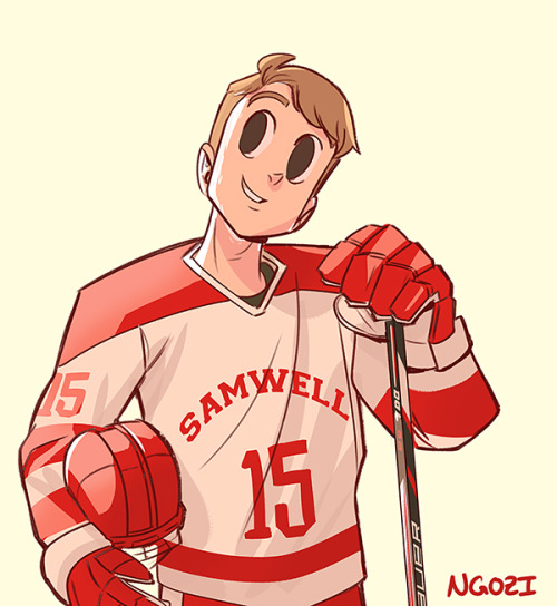 omgcheckplease:The shortest member of the Samwell hockey team!