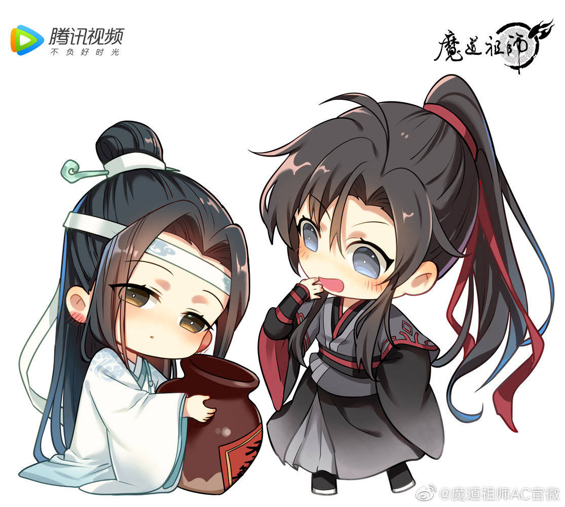 wei wuxian, anime, chibi y mo dao zu shi