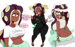 bungee-gumu:  i liked the marina tupac reference so i drew her dressed as some other rappers too !  My twitter