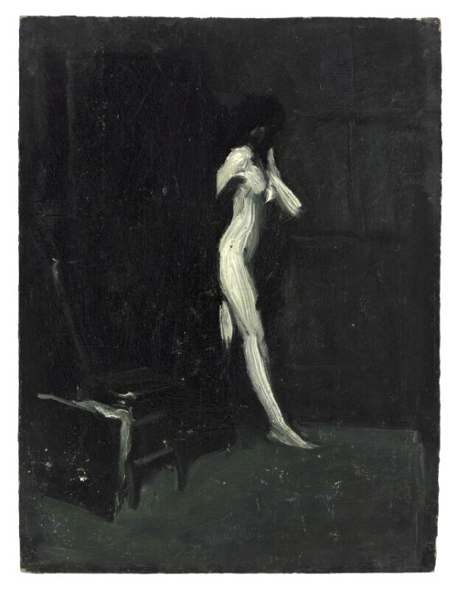 anitaleocadia:Edward Hopper - Nude Walking through Doorway, c.1902